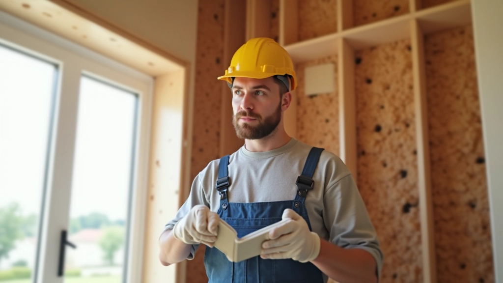 Home insulation work showing energy-efficient materials being installed in walls