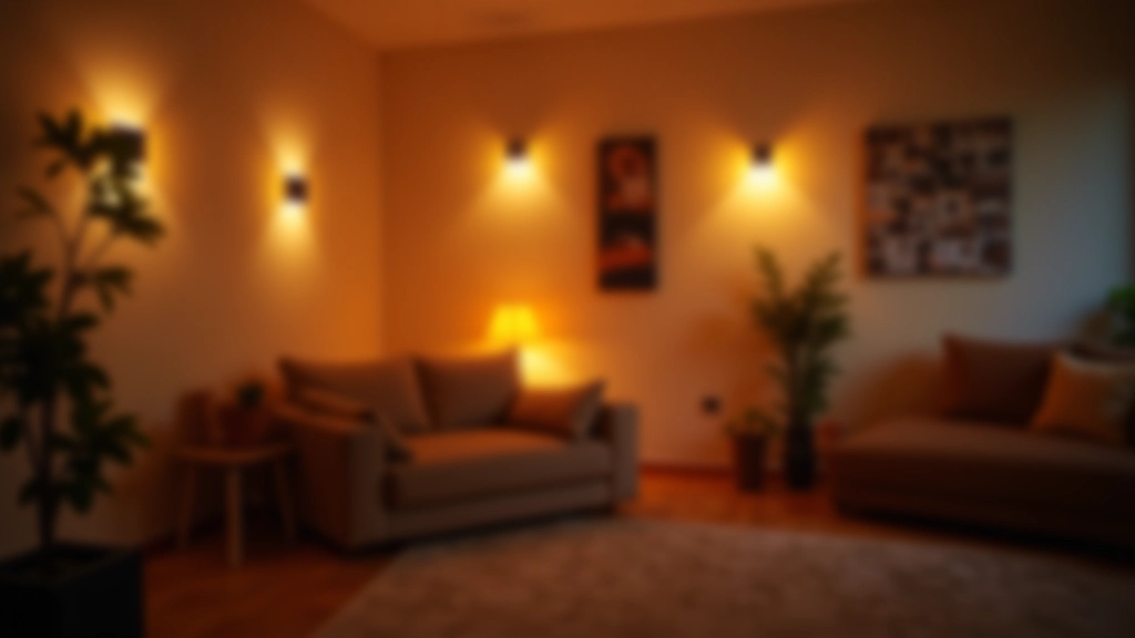 Warm ambient lighting setup with multiple soft light sources creating layered illumination in a relaxation space